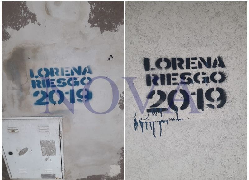 El lanzamiento de Lorena Riesgo como candidata para el 2019 lo confirman las paredes de la ciudad