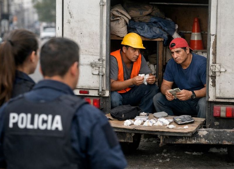 VIDEO | Narcos disfrazados de operarios: los atraparon vendiendo cocaína cerca de la Plaza Paso