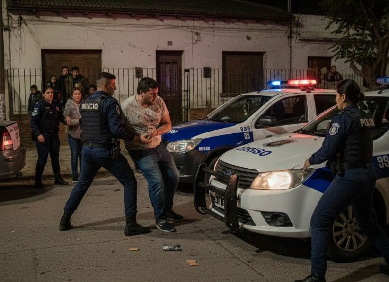 Berisso: conflicto entre hermanos, golpes a policías y amenazas incendiarias