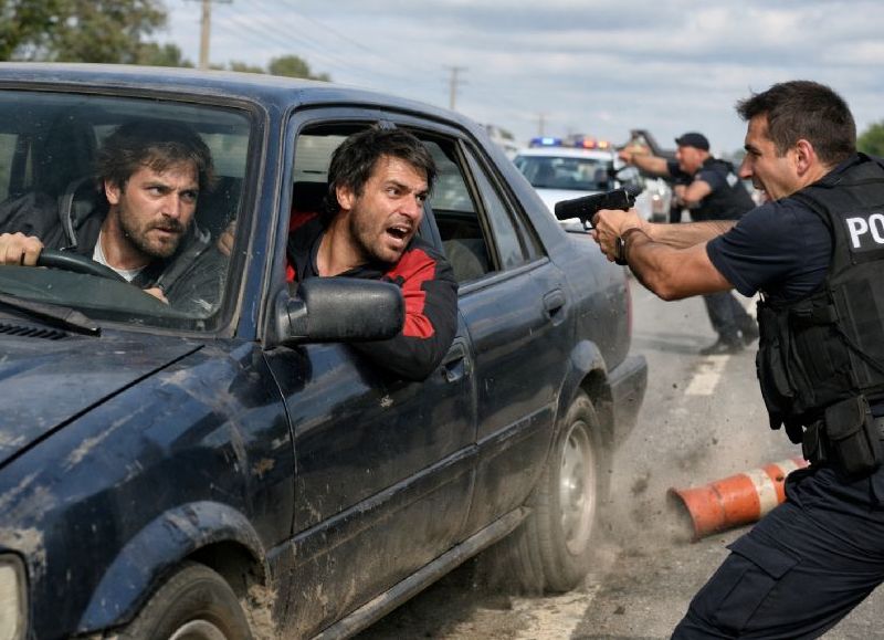 VIDEO | Pasaron por un control policial con drogas y dinero, intentaron huir y los atraparon